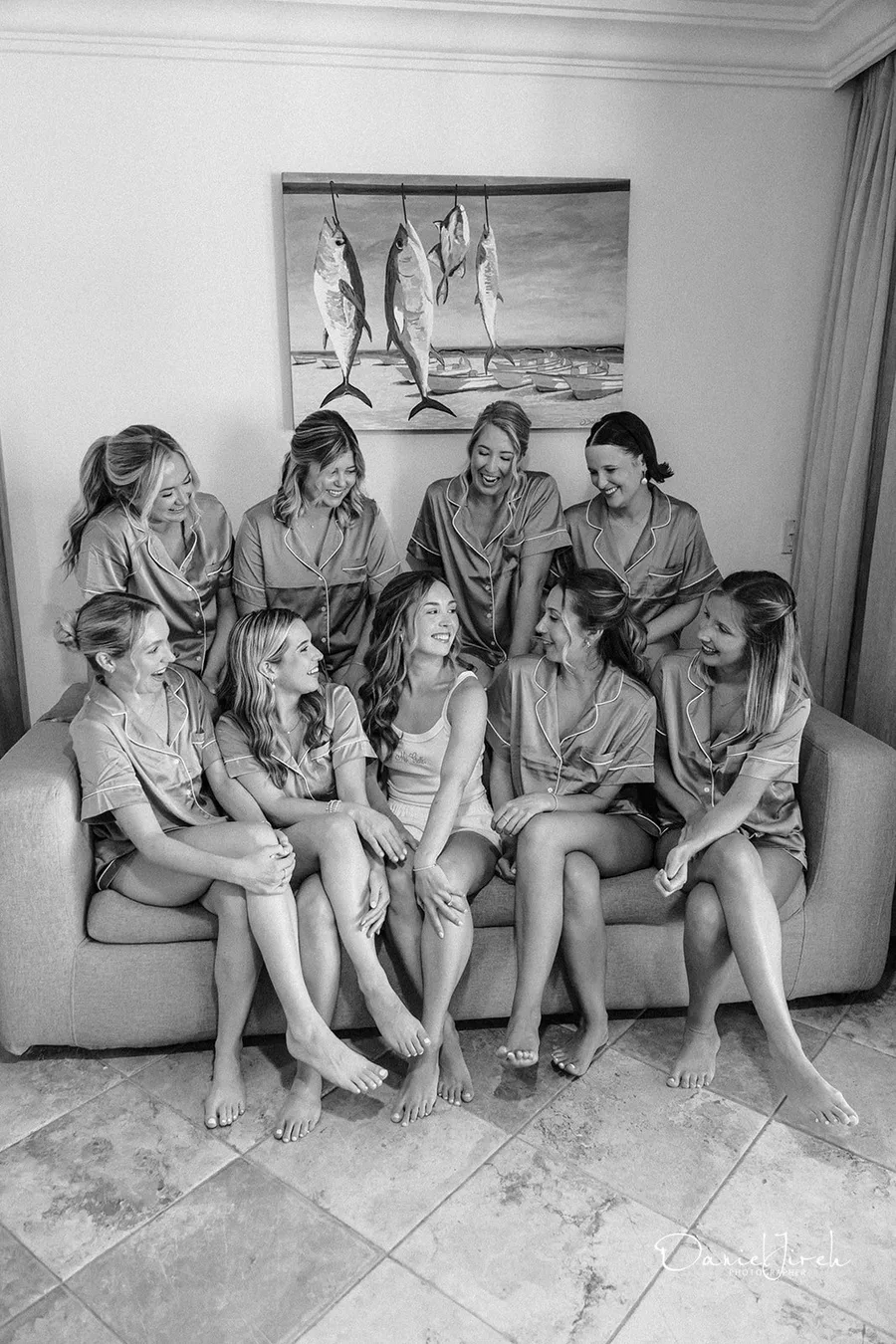 Bridesmaids getting ready