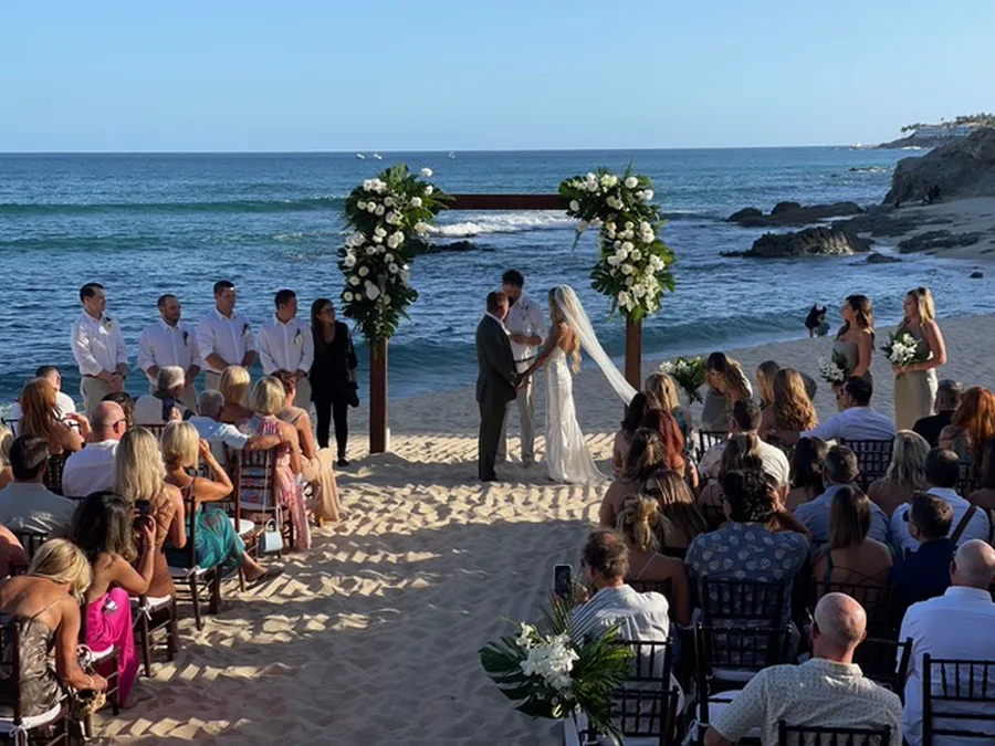 Wide view of the ceremony aisle